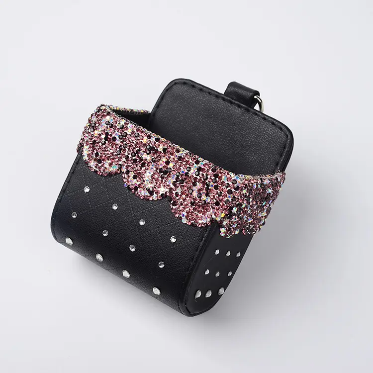 实用 汽车用置物盒 出风口收纳盒 车内垃圾桶  车载女手机袋