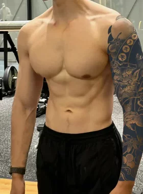 满臂黑使范赦全臂草本果汁纹身贴花臂防水霸气男持久高级感仿真