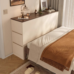 极窄床尾夹缝柜三斗抽屉柜简约2025新款床边置物柜卧室床头储物柜