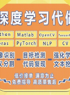 python深度学习代做nlp自然语言处理pytorch神经网络CV算法opencv