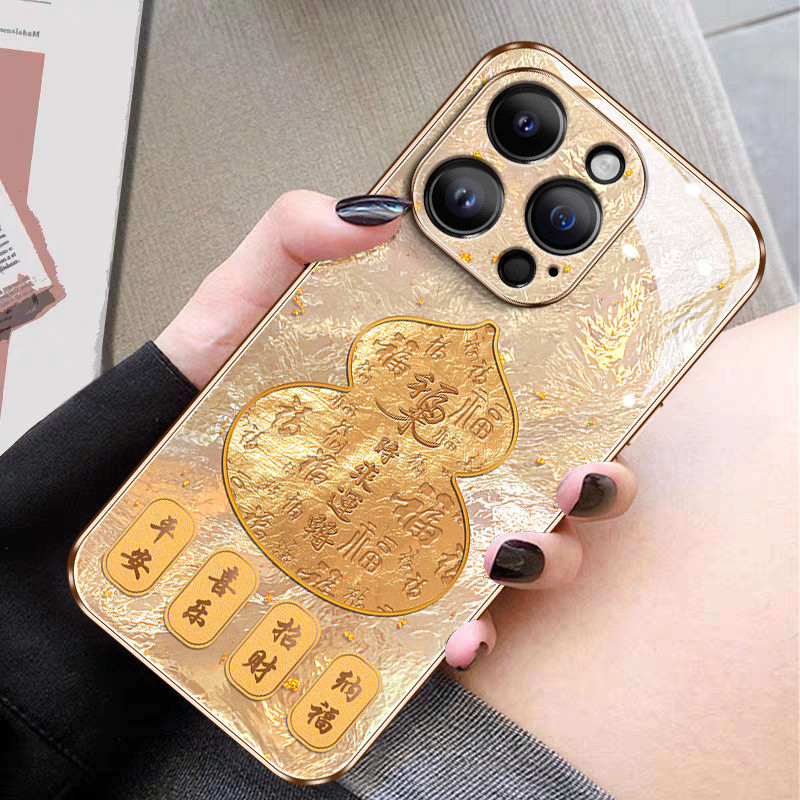金箔运转葫芦适用苹果16手机壳iphone15promax新款1