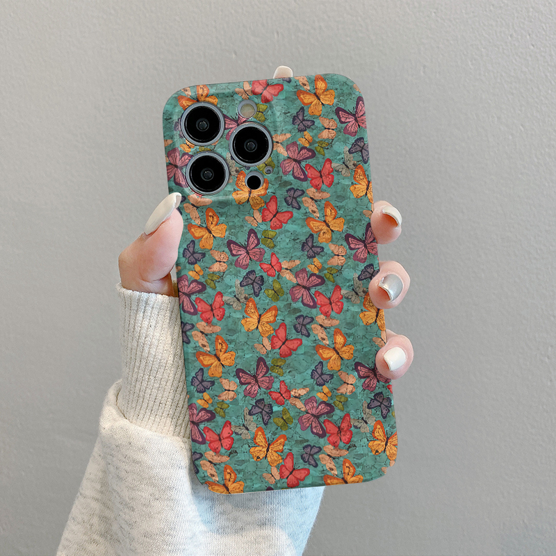 古风彩色蝴蝶使用苹果17手机壳iPhone17promax独特16超火15全包14菲林13高级感12小众11新款plus外壳pm超好看