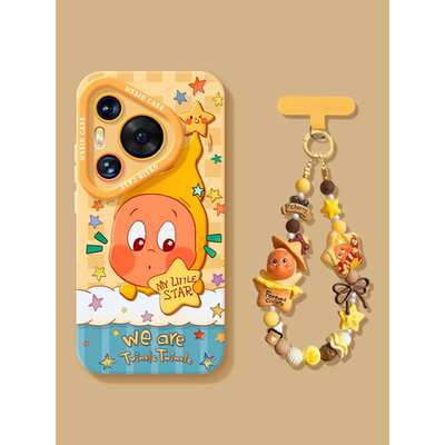 金帕驰适用华为pura70pro新款手机壳pura80带挂绳p80超好看p70ultra全包+可爱30十p60的40防摔50女硅胶pura70