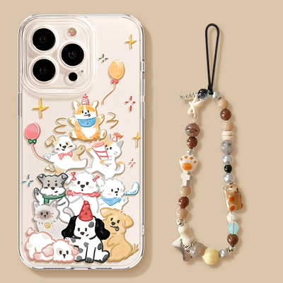 适用苹果17手机壳17promax透明16Promax新款13可爱15狗狗12爆款14卡通pro软壳plus女11全包iPhone16pro超火pm