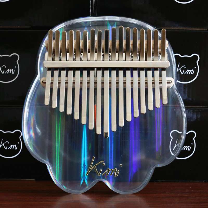 KIMI彩虹水晶拇指琴 17音透明卡林巴 亚克力板式 猫爪KALIMBA