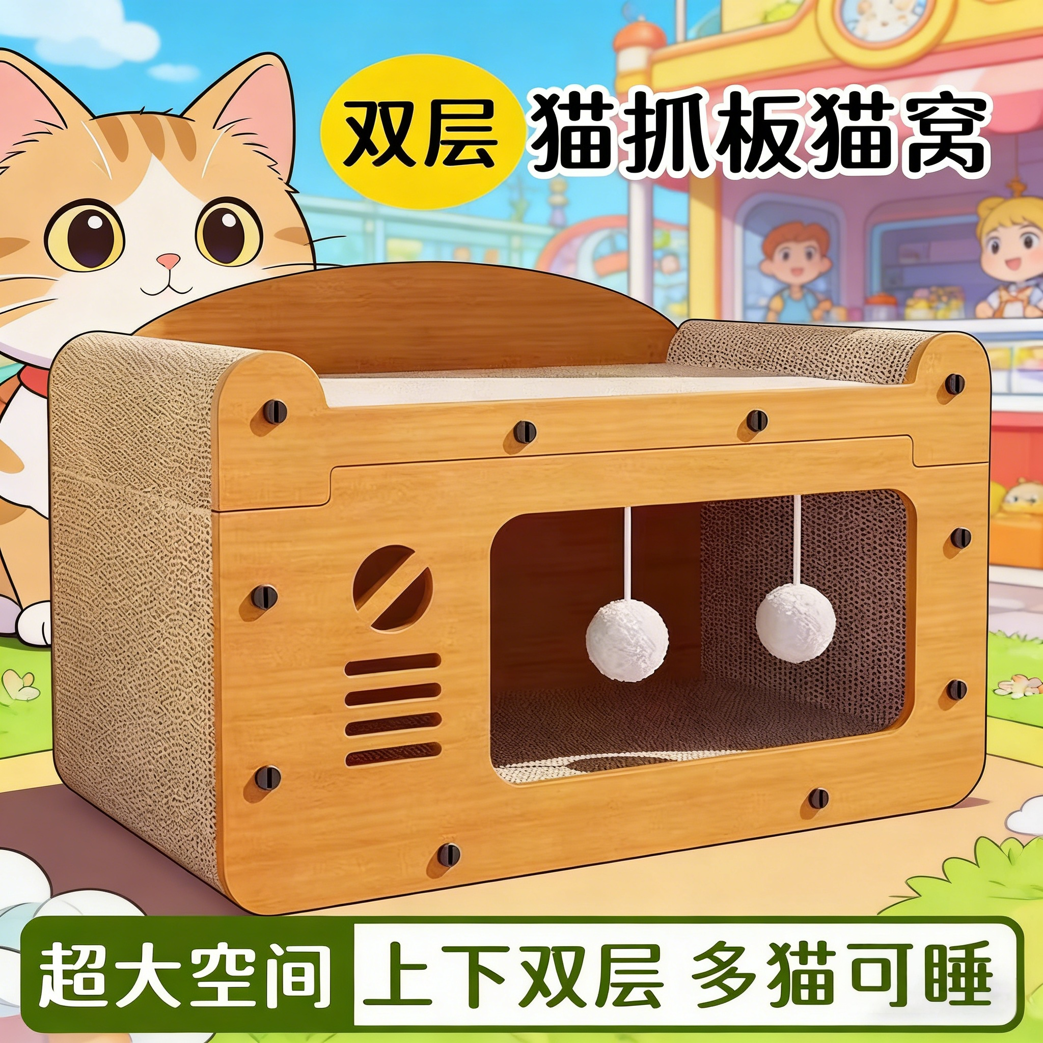 猫抓板耐磨非不掉屑猫爪板猫窝一体四季通用猫屋沙发猫咪防抓玩具,宠物/宠物食品及用品,猫抓板,淘宝优惠券,粉丝福利购,淘宝优惠卷