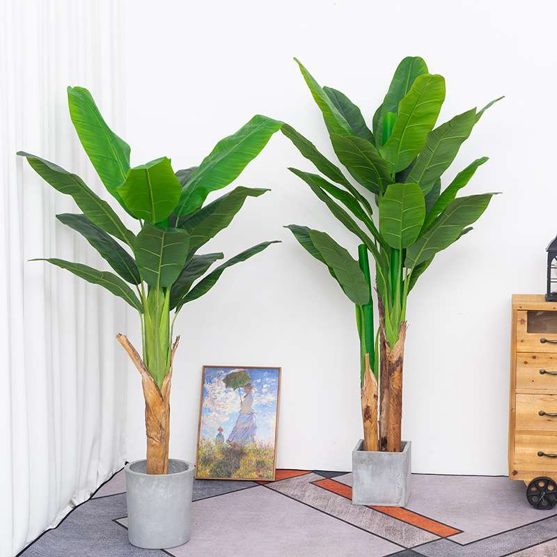 芭蕉叶香蕉叶橱窗北欧餐厅树叶盆栽假绿植室内装饰摆件