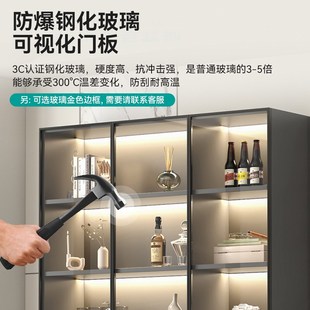 书柜带玻璃门展示柜酒柜储物柜家用客厅一体整墙到顶书架手办柜子