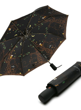 韩国vogue pooky可爱猫头鹰三折叠自动晴雨伞男女小清新防晒阳伞