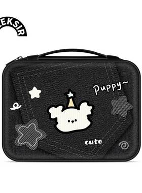 黑色牛仔小狗平板收纳包air5适用平板6pro手提包pad11内胆包pro12.9寸mini6防水保护套