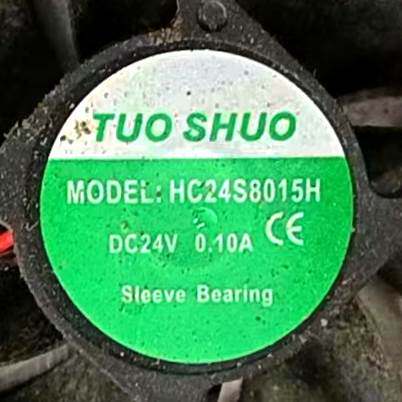TUO SHUO HC24S8015H 24V 0.10A 80*80*15mm 机柜机箱散热风扇