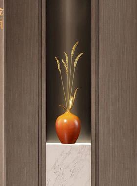 铜金岁月岁岁平安黄铜麦穗摆件仿真黄铜麦穗装饰乔迁开业贺礼摆件