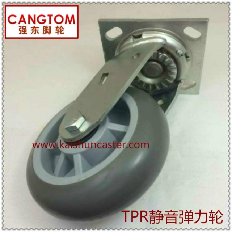 世通脚轮4系列重型人造胶万向轮4寸5寸6寸8寸TPR轮刹车手推车轮子