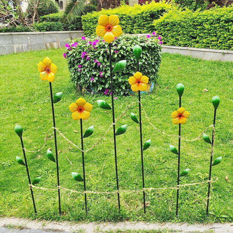 花园向日葵铁艺落地花架爬藤户外公园小清新室外草坪园地装饰栅栏