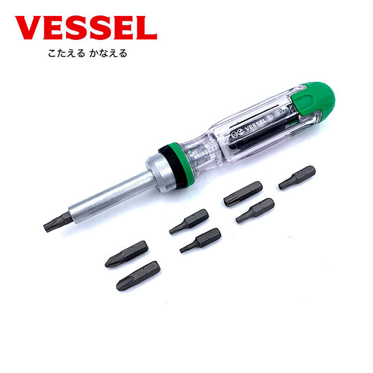 日本VESSEL威威进口套装棘轮螺丝刀十字一字内六角梅花套筒手柄