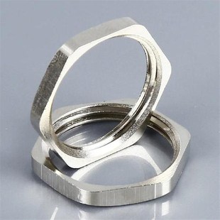 25薄锁母紧固并帽M32黄铜镀镍 锁紧螺丝 金属螺母M16