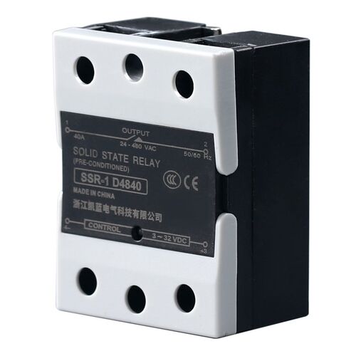 凯蓝小型24v固态继电器40a单相220v直流控制交流12固体ssr-40da