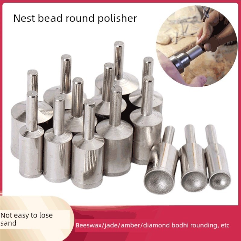 细沙窝珠磨头琥珀蜂蜡玉玛瑙钻石磨手镯圆珠磨台配件