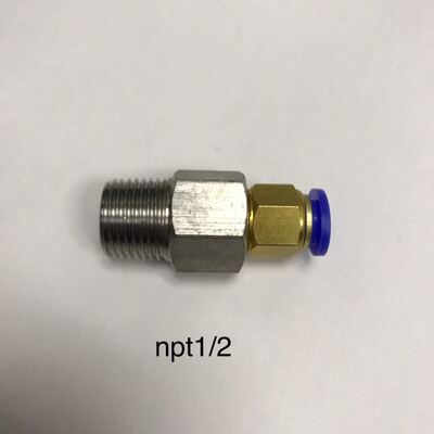 npt1/2 快插接头 组合式 外螺纹npt1/2 快插口接外径4-12mm pu管