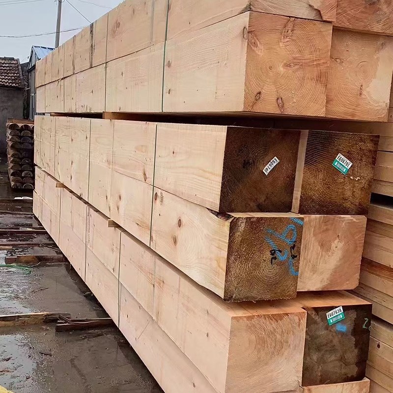 户外防腐木火车轨道吊车用实木垫木方油浸木方枕木垫木红松杉木板