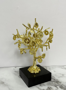 摇钱树摆件招财办公室客厅玄关轻奢酒柜装饰品发财树乔迁新居礼品