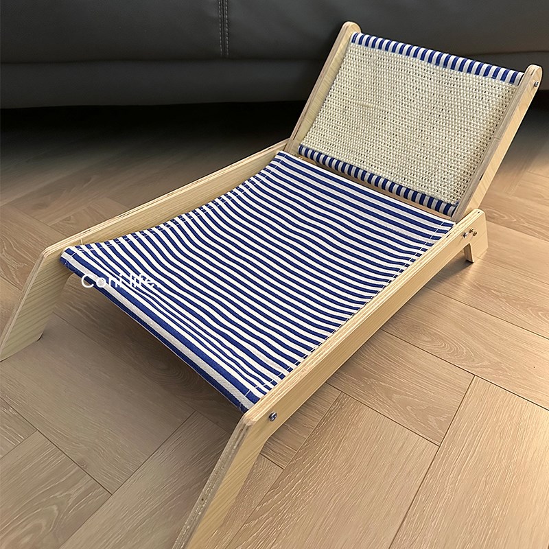 Coni life猫咪夏季沙滩床猫窝猫抓板四季通用躺椅猫抓板宠物吊床