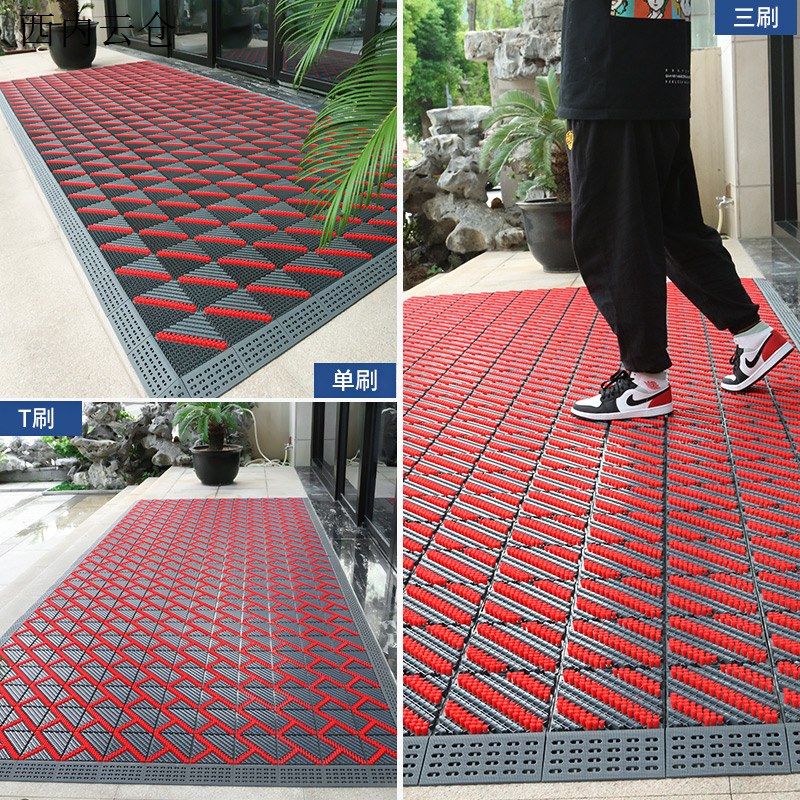 室外防滑门口进门地垫户外镂空入户门垫公司门外塑料脚垫商用地毯