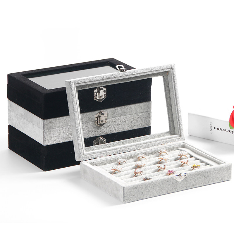 冰澜戒指展示架首饰饰品托盘戒指带盖箱子戒指耳钉展示收纳盒,饰品/流行首饰/时尚饰品新,首饰盒,淘宝优惠券,粉丝福利购,淘宝优惠卷
