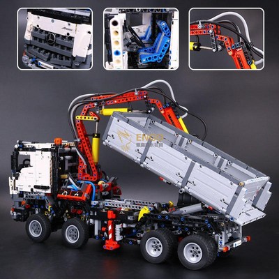 拼图拼搭42043科技电动奔驰重卡车成人难度拼装中国积木玩具20005