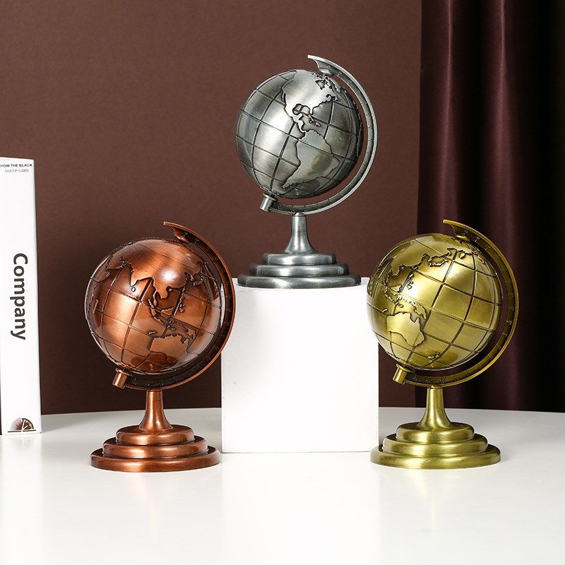 现代轻奢高档地球仪摆件酒柜办公室书房桌面玄关客厅家居软装饰品,家居饰品,装饰摆件,淘宝优惠券,粉丝福利购,淘宝优惠卷