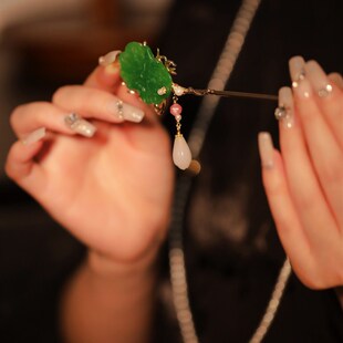 简单大气发簪高级感新中式汉服旗袍现代风簪子冷淡风中短发头饰女