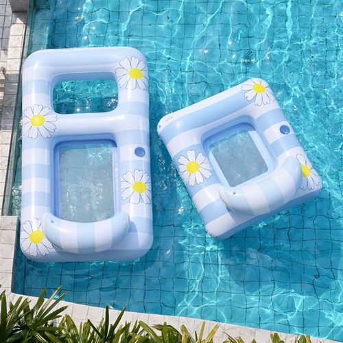 游泳浮床浮圈水上充气浮排成人女士戏水玩具浮椅大人加厚网床躺椅