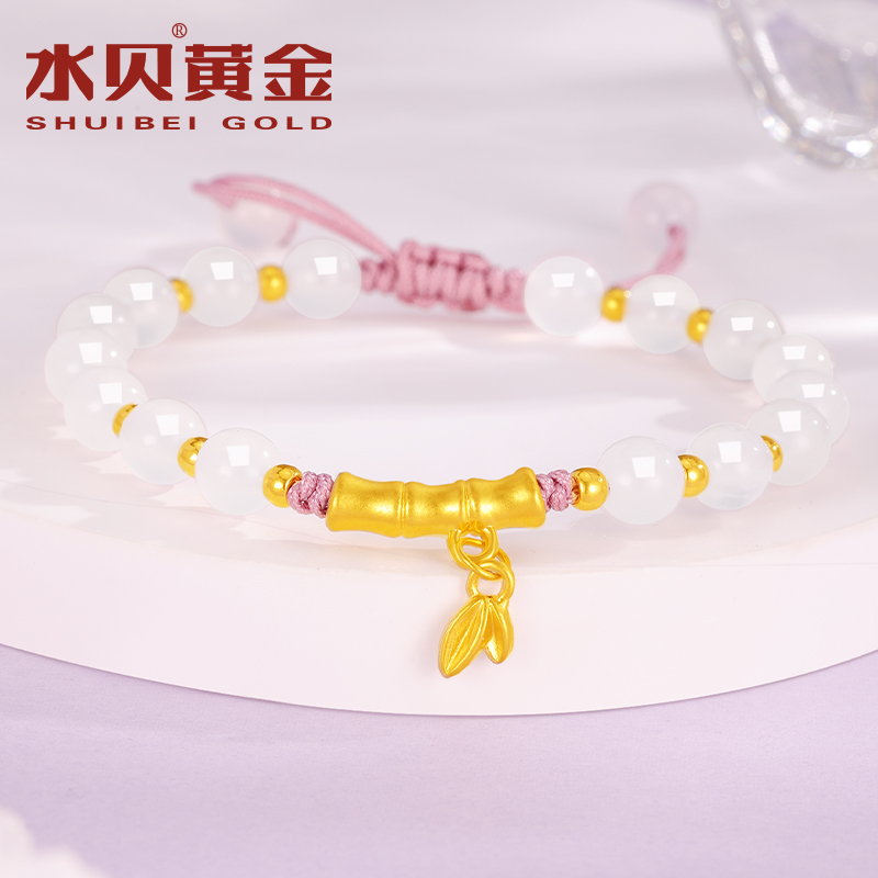 水贝黄金竹节玛瑙手链女款小克重