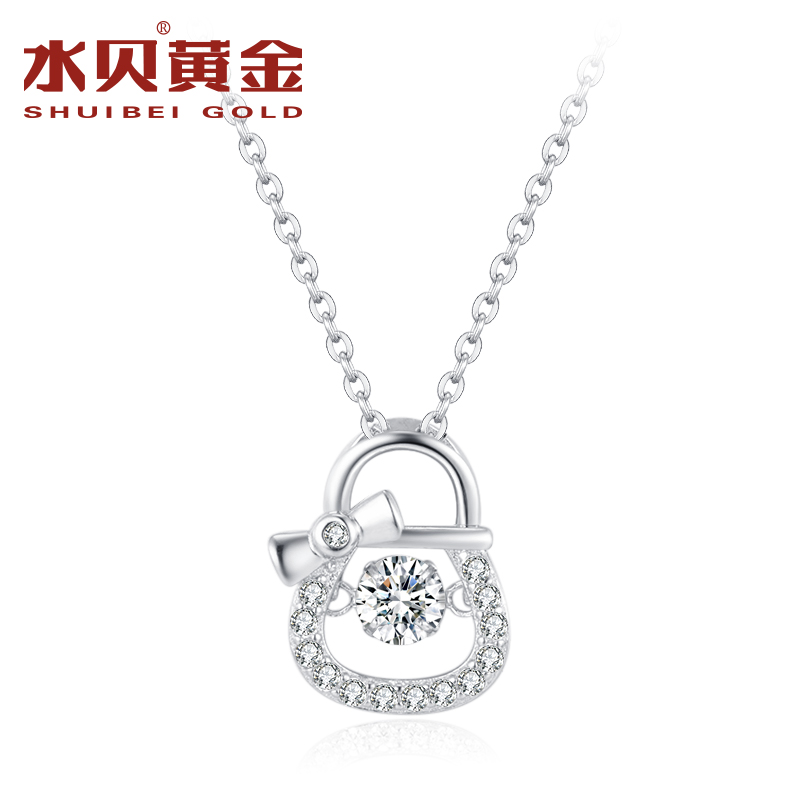 水贝珠宝官方灵动钻石S925银项链