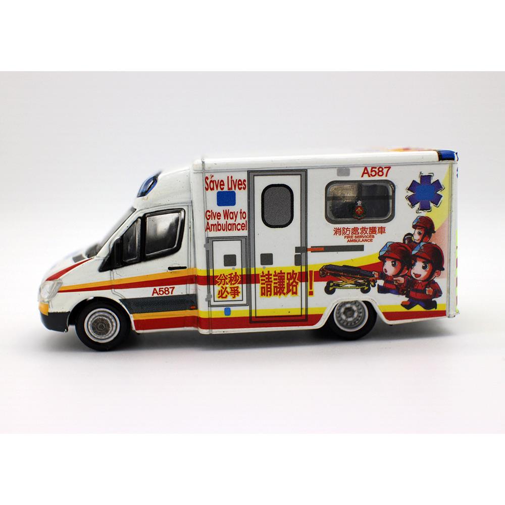 Tiny微影1/76 Sprinter 奔C驰消防救护车香港转院车合金模型摆件