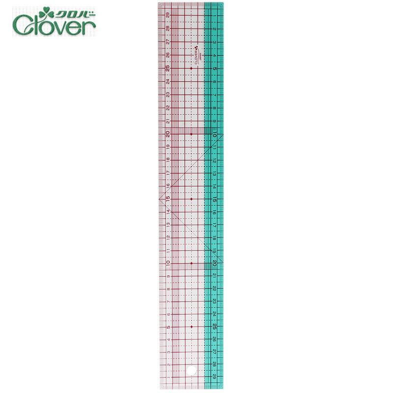 日本进口可乐Clover方眼定规尺服装拼布打版专用尺打板工具放码尺