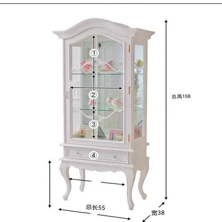 法式实木餐边柜酒柜欧式客厅卧室展示柜手办包包香水陈列柜娃柜