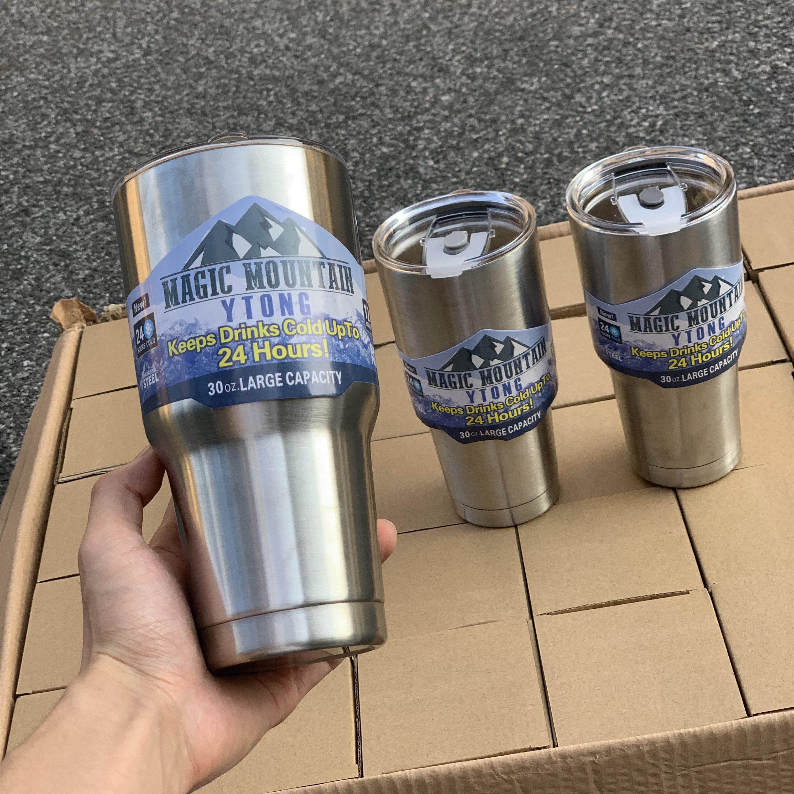 车内喝水好装备  900ml大容量冰霸杯！ 加厚材质304不锈钢杯子