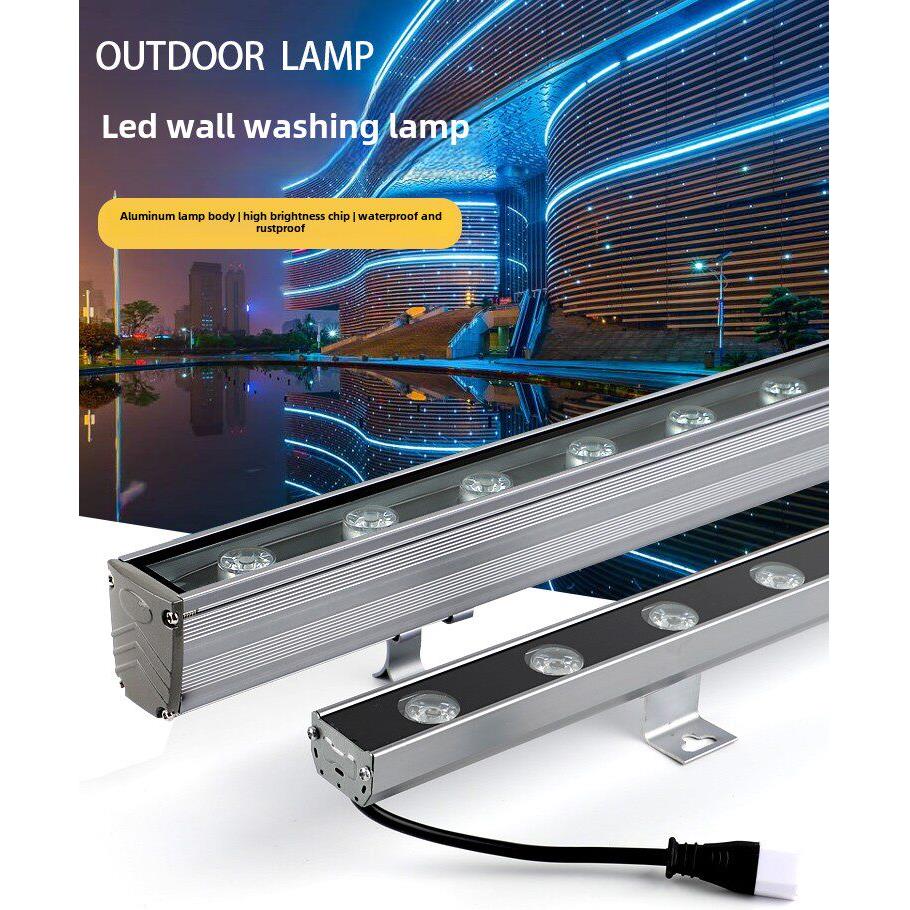 led户外洗墙灯防水投射灯背景桥梁灯七彩婚庆灯外墙壁线条轮廓灯
