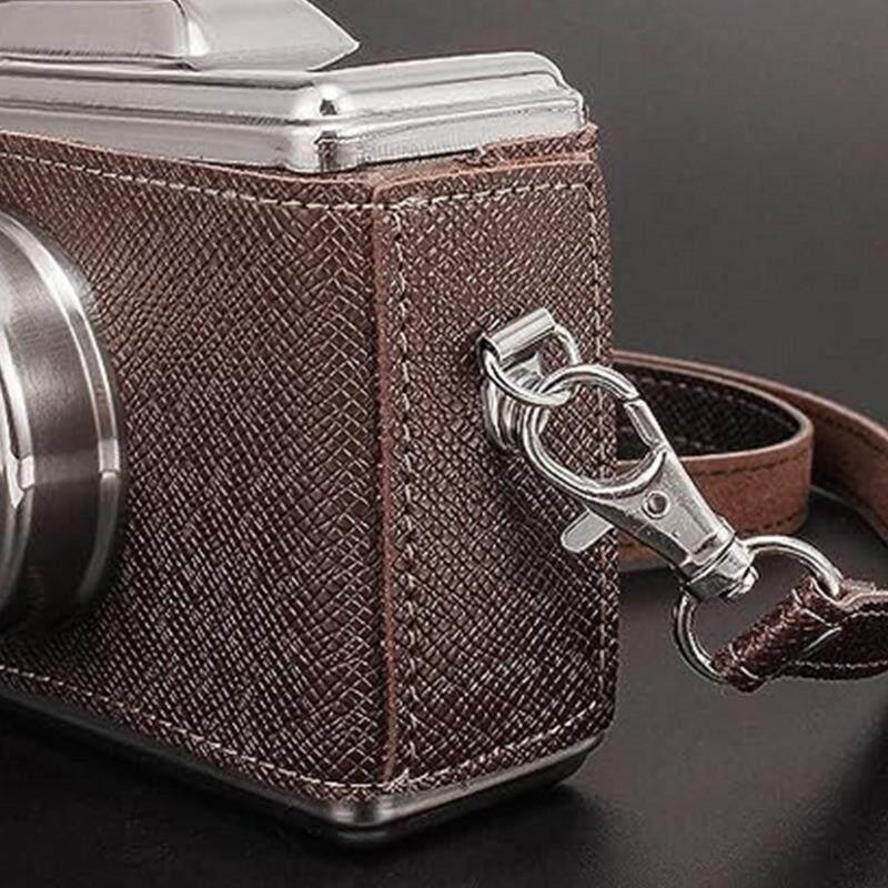 照相机酒随壶不斯锈钢罗酒壶携式身户外酒壶不AT-005绣钢俄贴皮小