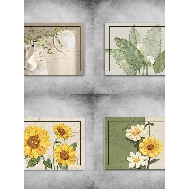 电表箱贴纸北欧花装饰画墙上遮挡箱电源画墙贴玻璃餐厅网红翻新贴