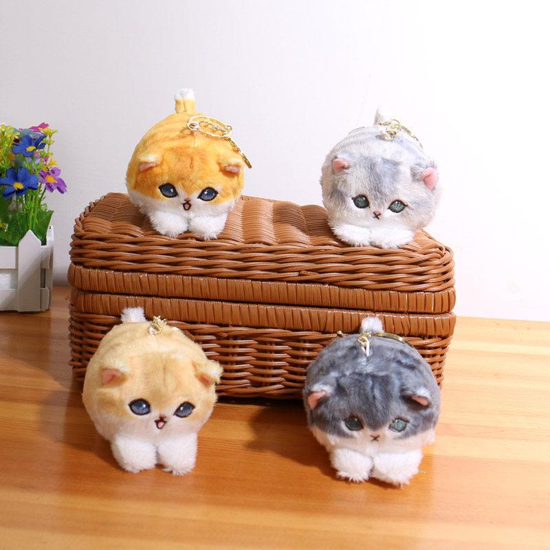 可爱毛绒趴姿小猫猫玩具玩偶挂件钥匙扣女迷你卡通书包小挂饰儿童