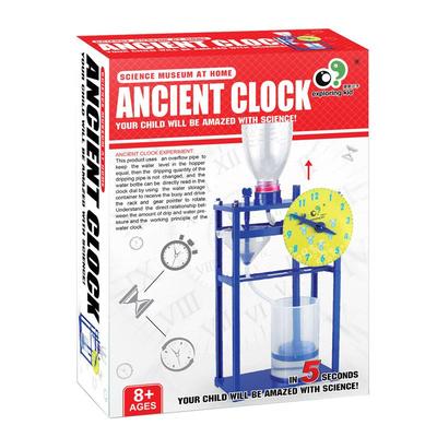 探索小子 古代水钟 儿童物理科学实验益智拼装玩具手工科技小制作