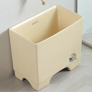 彩色高脚洗拖把池陶瓷家用阳台卫生间墩布池户外庭院水池 2025新款