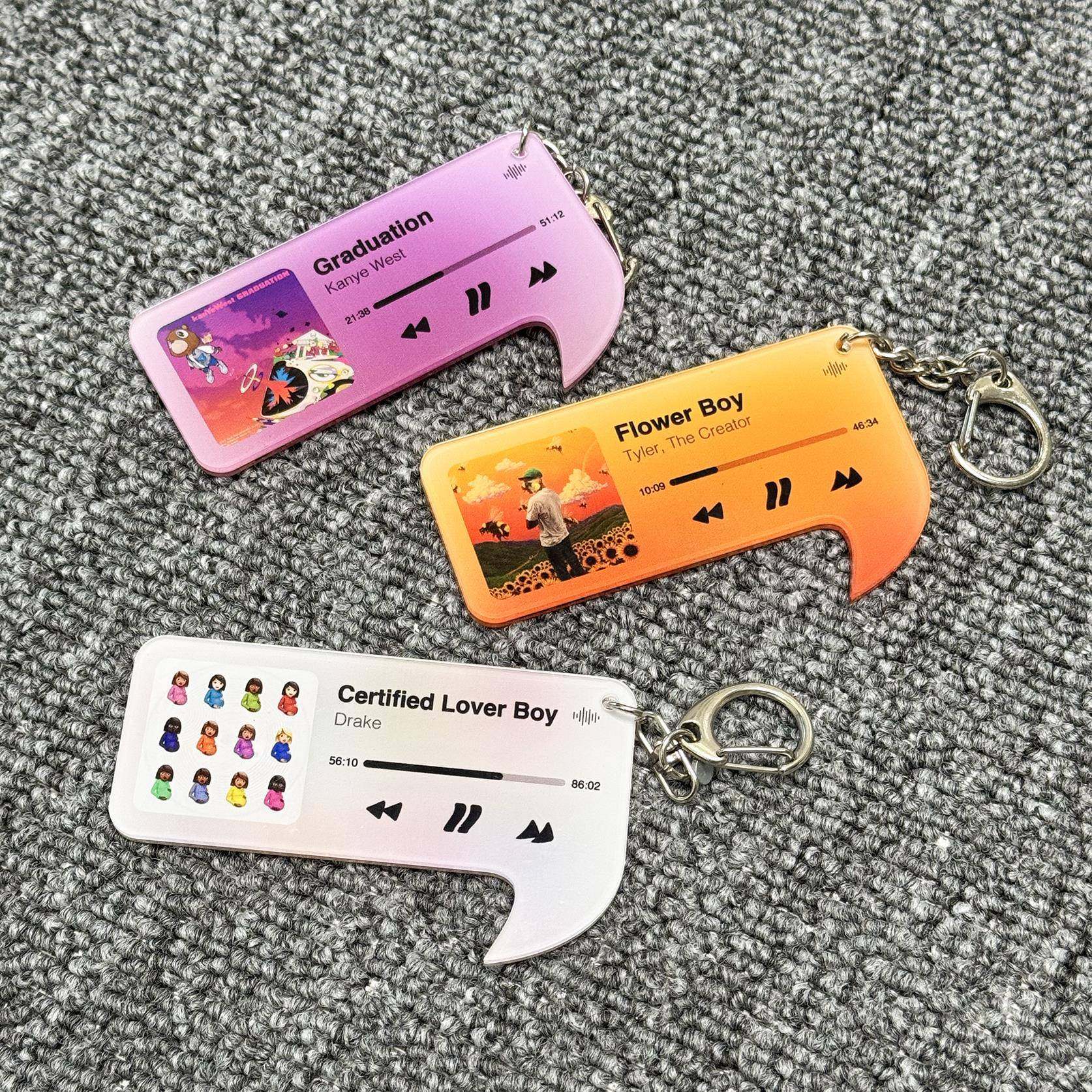 欧美嘻哈R&B音乐专辑气泡亚克力钥匙扣Tristezashop