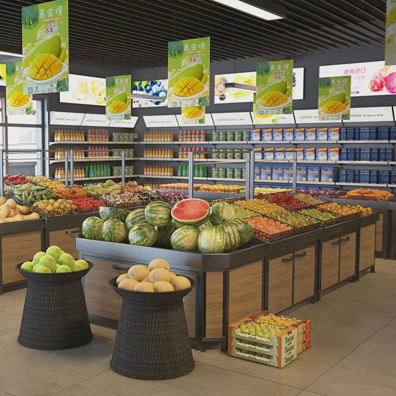 佳晨信水果货架展示架胖蔬菜超市生鲜店东来中岛永辉卖水果百果园