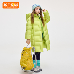 3QR儿童羽绒服2025冬季新款中长款女童多巴胺面包服加厚童装外套