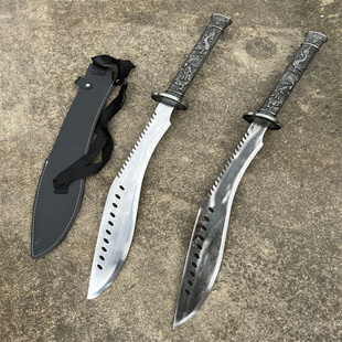 尼泊尔龙泉大马刀剑唐横绣春刀清长款军刃一体古风弯刃士革未开刃