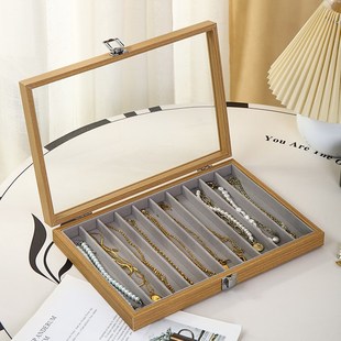 项链收纳盒首饰收纳盒专用手链颈链珠宝饰品展示盒大容量项链防尘