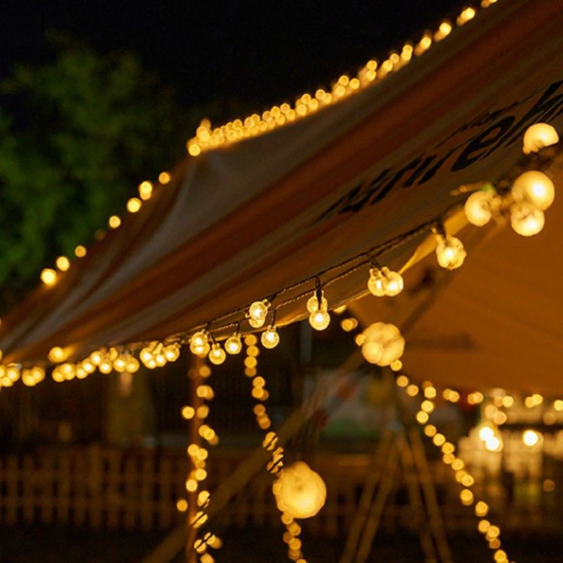 led灯串磨砂圆球彩灯串户外露营电池USB款彩灯节日婚庆装饰灯